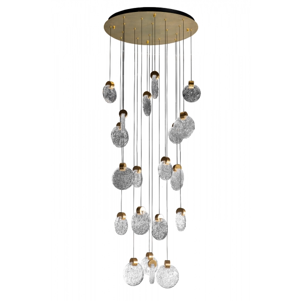 162FL-61502 Светильник подвесной "Rondo" металл золото d70см