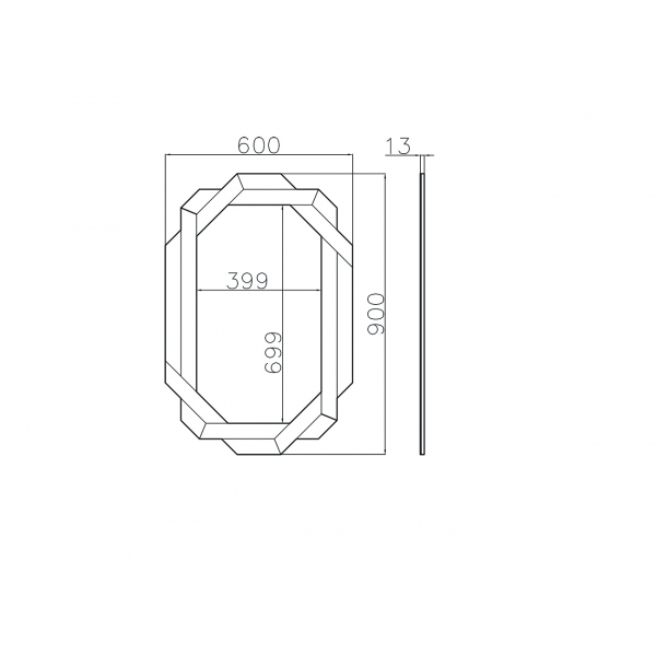 50SX-23023 Зеркало в декоративной раме 90*60см