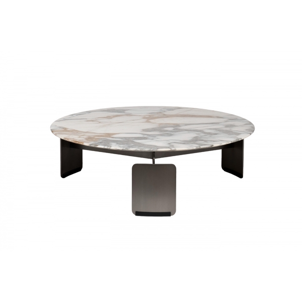 160KD-26500 Стол журнальный, мрамор Arabescato Corchia d90*28см