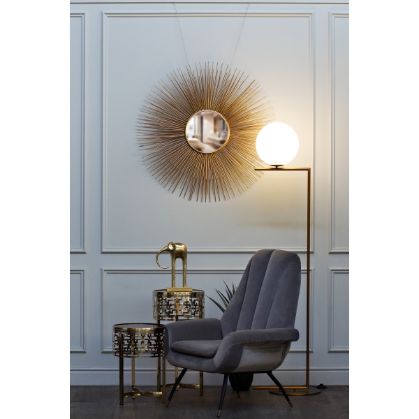 13RXFS5080M-GOLD Стол журнальный стекло коричн./золото d35*50см