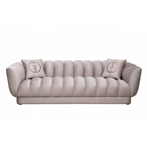 Диван Fabio трехместный велюр бежевый Colton1001-SERROS 239*95*72см, 2 подушки