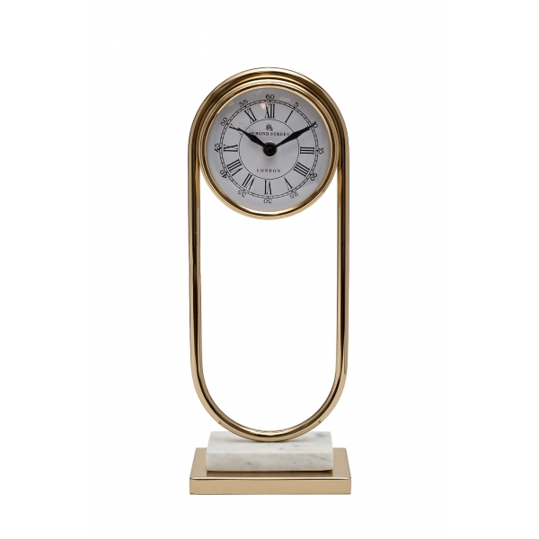 79MAL-5852-36 Часы настольные с мраморным основанием h36см