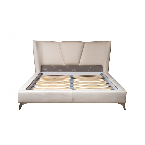 Кровать Siena без мех.велюр кремовый Colt1008 199*222*116см