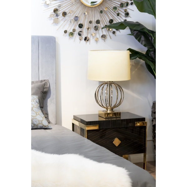 22-86949 Лампа настольная плафон золотистый d40*70см