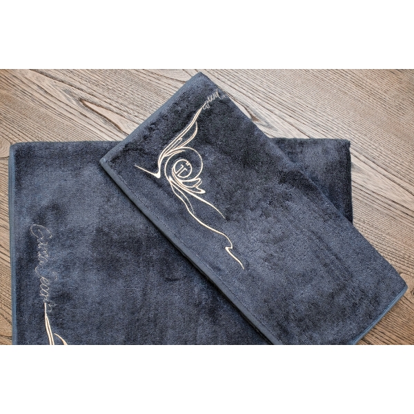 145ERT-00605 Полотенце Лирика модал графит 50*90