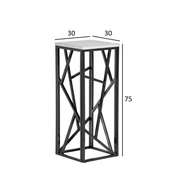 47ED-FS015GOLD	Стол журнальный высокий прозр.стекло/зол.30*30*75