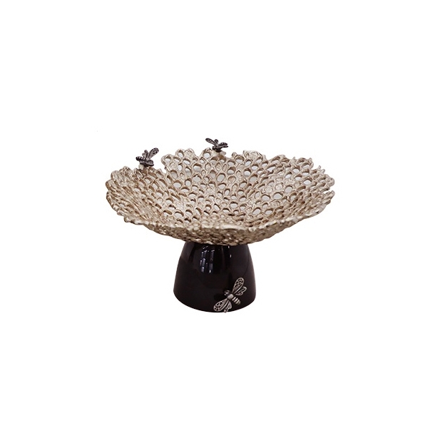 69-219004 Блюдо декоративное "Соты" d27*Н16см