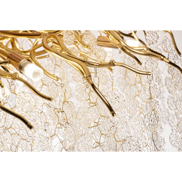 86-90181 Люстра Tenera круглая золото d100*h40см