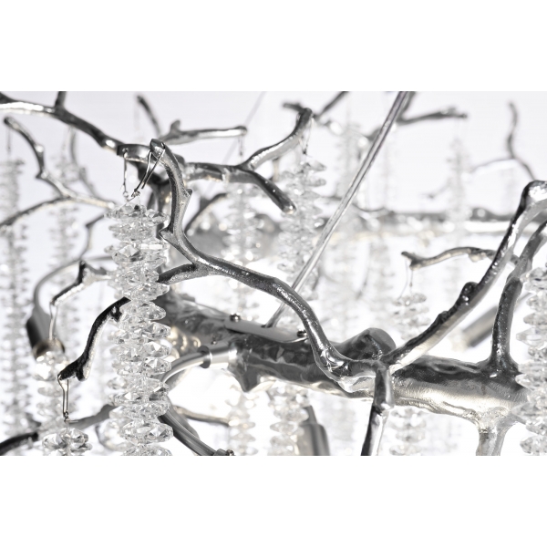 86-70628 Люстра d.80*45см, металл цвет серебро