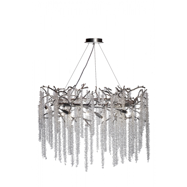 86-70628 Люстра d.80*45см, металл цвет серебро