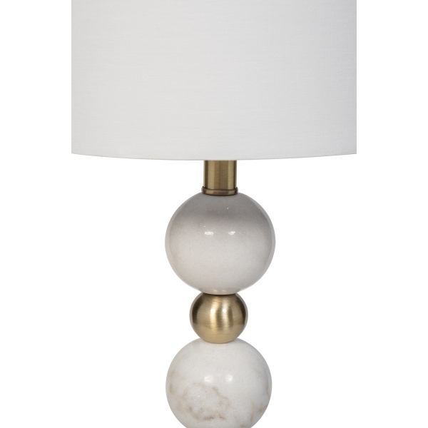 22-89567 Лампа настольная плафон лён белый h.56 см