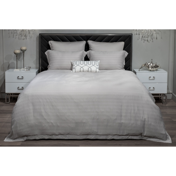 180JOD-18002 Комплект постельного белья Гарда, бамбук, серый, Семейный (145*210-2шт)