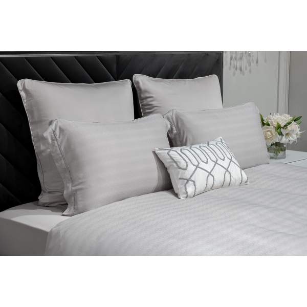 180JOD-18005 Простыня на резинке бамбук, серая 160*200*30