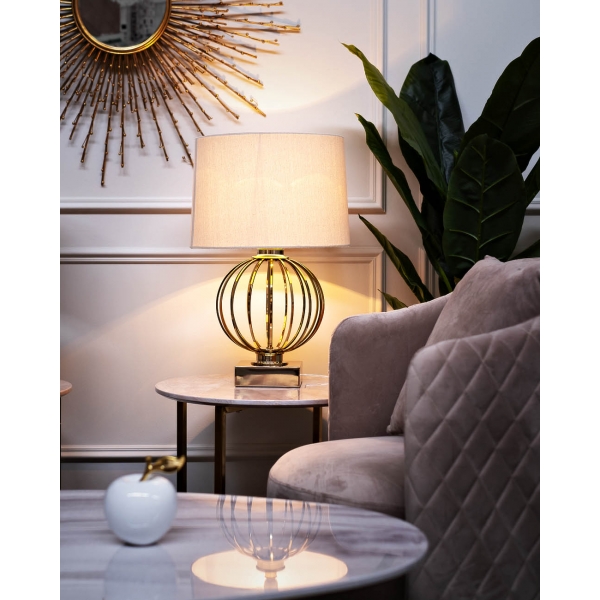 T1012 Статуэтка "Яблоко" белая с золотом 10*10*12,5см