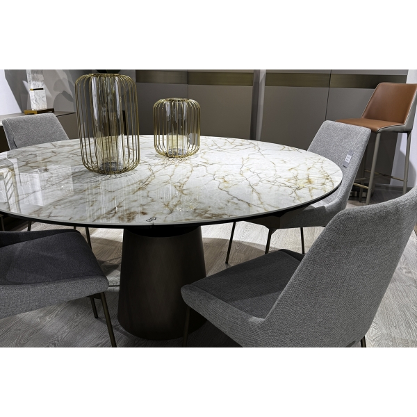 169DT-93033 Стол обеденный раскл. керам.столешница 90(30+30)*150*75/77см