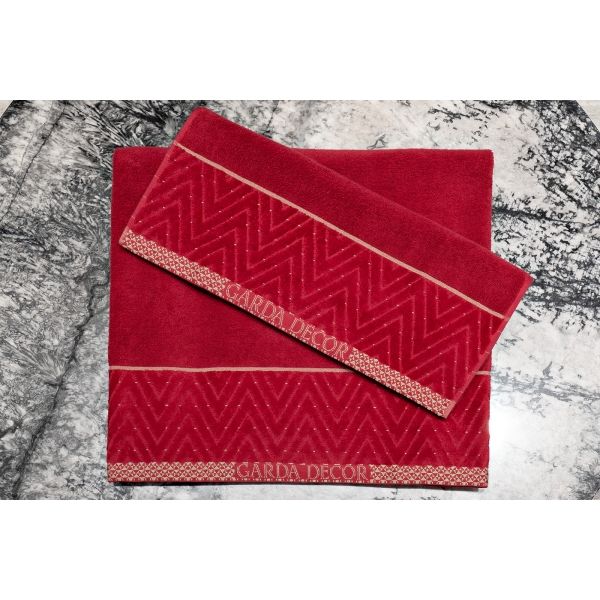 119VAL-11148 Полотенце Орсетто бордовое 70*140