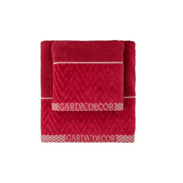 119VAL-11148 Полотенце Орсетто бордовое 70*140