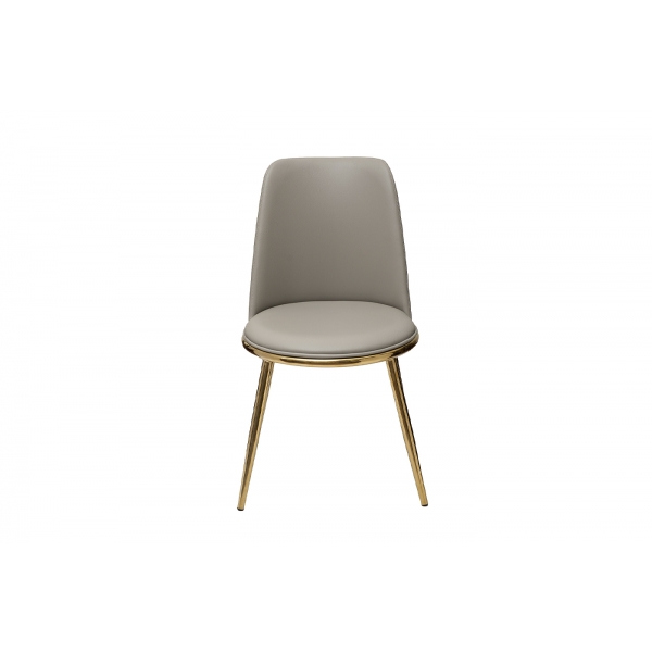 76AR-24005 Стул экокожа бежевый/золото 48*56*86см