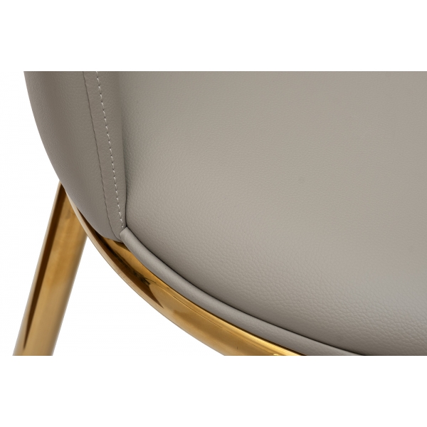 76AR-24005 Стул экокожа бежевый/золото 48*56*86см