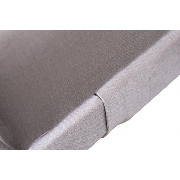 Банкетка Prima 160 на метал опорах серая Velvet SER 40*160*40см