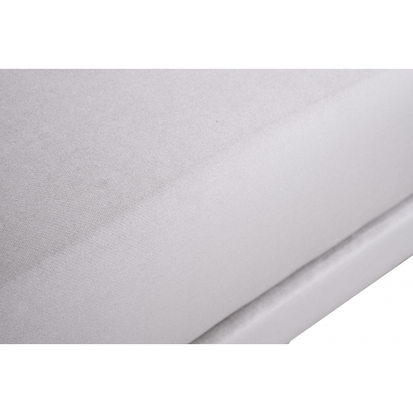 Банкетка Prima 160 на метал опорах серая Velvet SER 40*160*40см