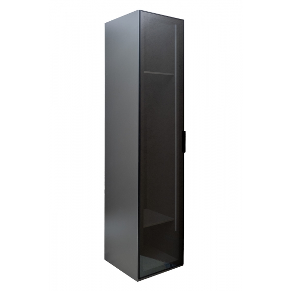 GD-10024-6 Шкаф Alto пенал c вешалкой,цвет серый Кобальт, дверце стекло(тонир) 50*57*228.5см
