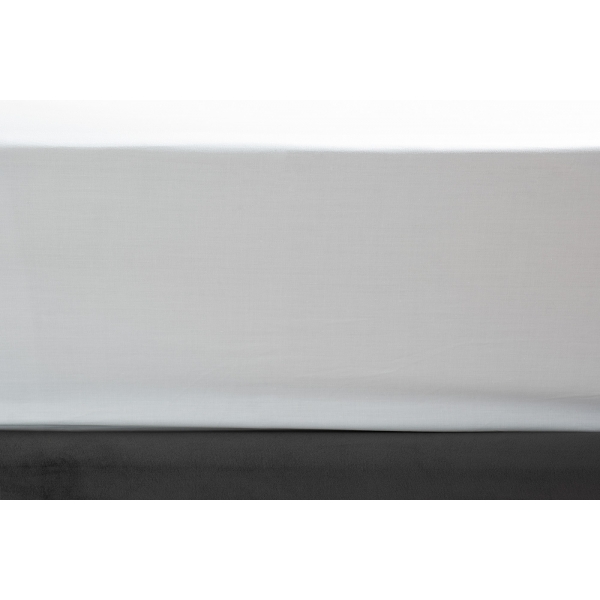 130HB-00026 Простыня на резинке сатин белый 160*200*30