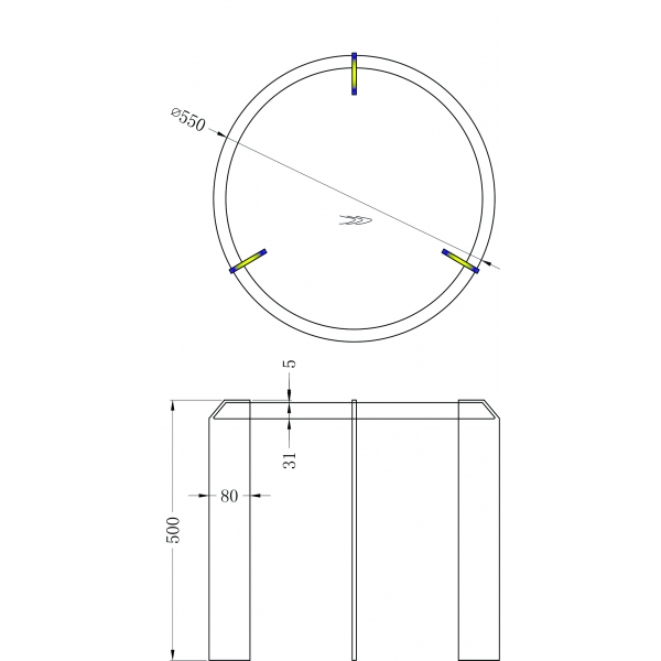 KFG202 Стол журнальный d55*50см