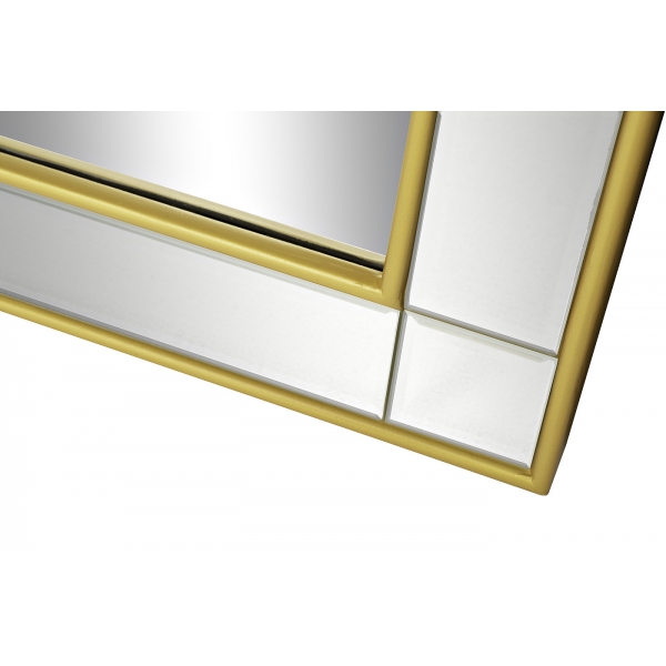 19-OA-8172 Зеркало прямоугольное отделка цвет золото 74*104см