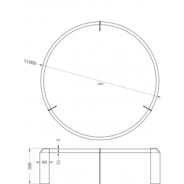 KFG203 Стол журнальный d100*30см