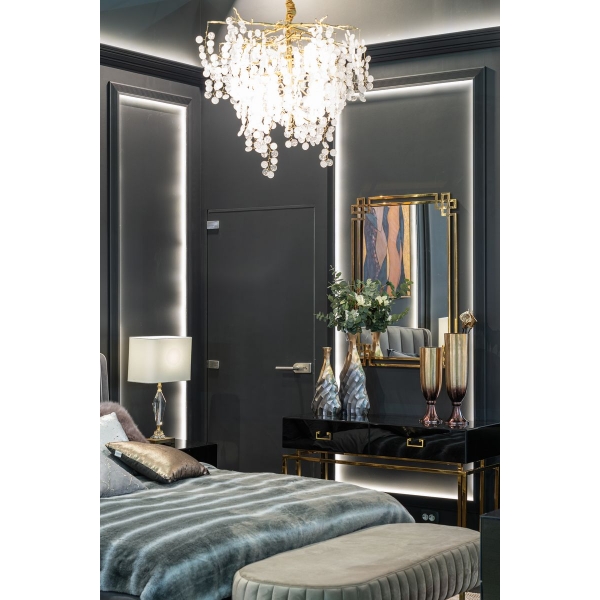 KFE1270 Зеркало в металлич.раме цвет золото 71*102см