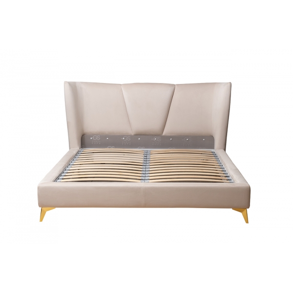 Кровать Siena без мех.велюр бежевый Colt002 199*222*116см