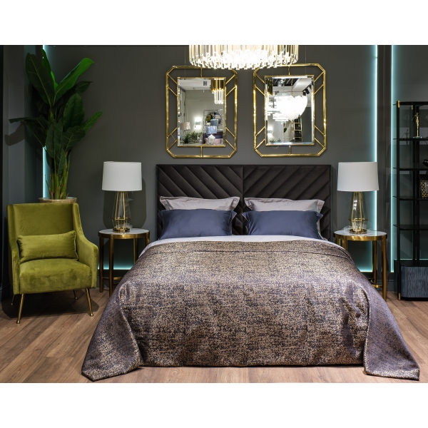 KFG081 Зеркало прямоугольное в метал. раме цвет золото 71*91*2см