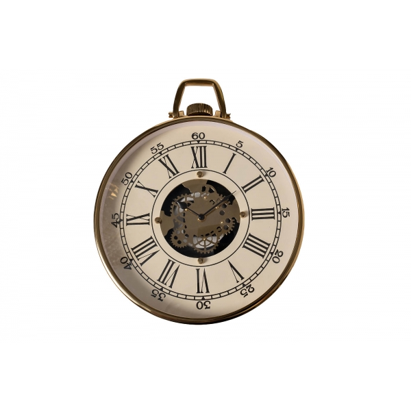 79MAL-5428-38G Часы настенные цвет белый/золото d30см