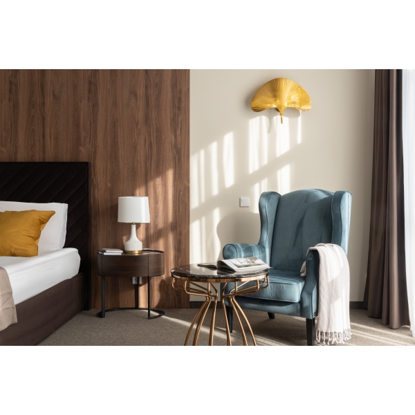 K2KM1125W-1 Бра металлич. "Гинкго" латунь L55*H42*W15см