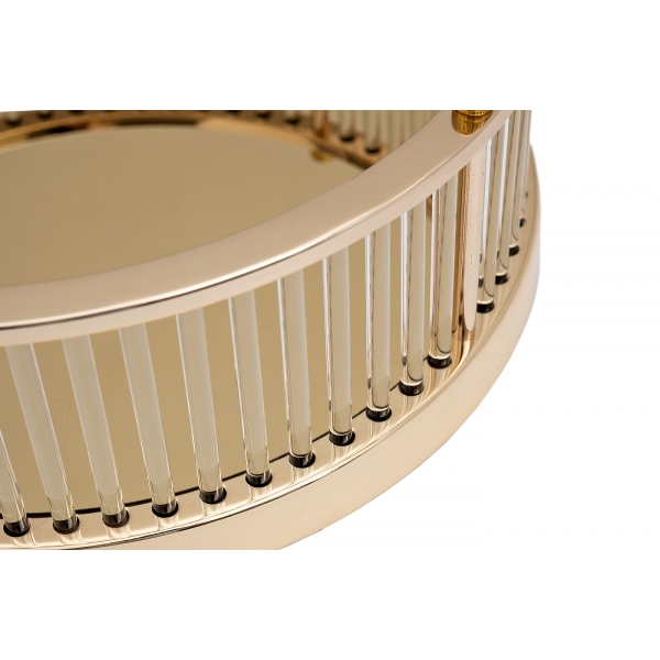 2K299500-SG Поднос декоративный с золотыми бортами d35см