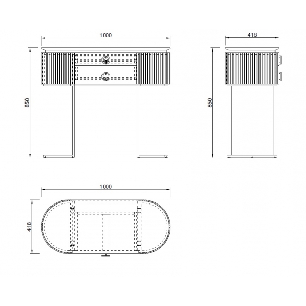 77IP-GD010-KONS Консоль LUCIANO 100*42*85см