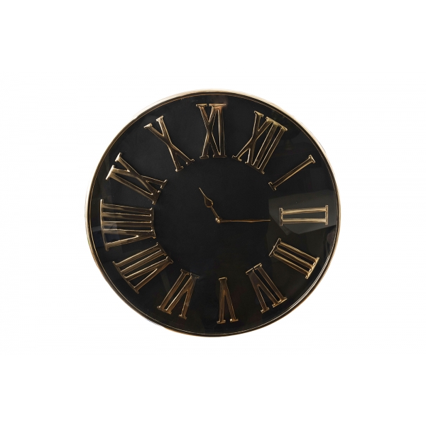 79MAL-5814-51BK Часы настенные цвет черный/золото d51см
