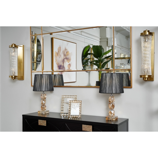 92EL-YG59026  Бра латунь, стекло прозр. 12*18*h.50см