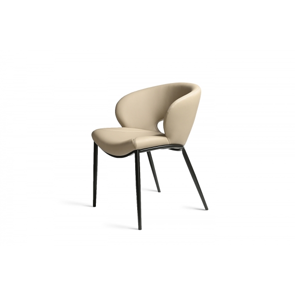 160KD-80030 Стул обеденный экокожа кремовый 62*61*82см