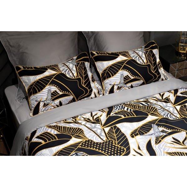 130HB-00009 Комплект наволочек Тропики 70*70 золото/серый (2шт)