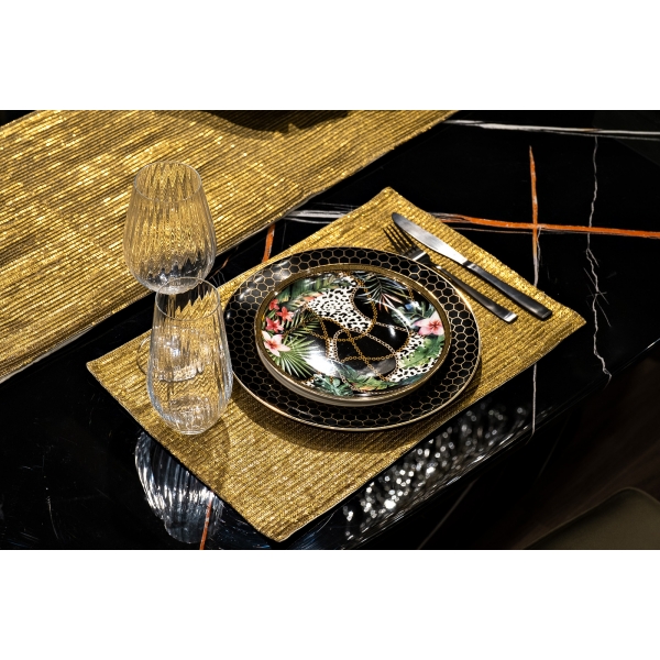 70SW-13602 Текстильная подставка Аурум золотая 30*45см