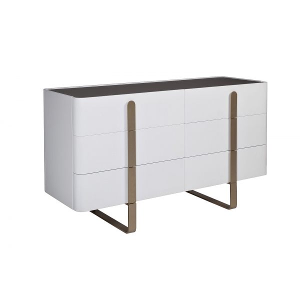 77IP-20861 Комод светлый с металл. каркасом 140*50*85см