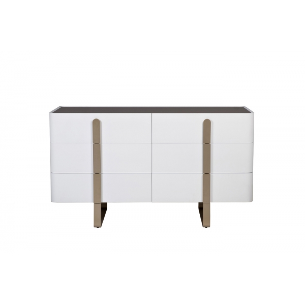 77IP-20861 Комод светлый с металл. каркасом 140*50*85см