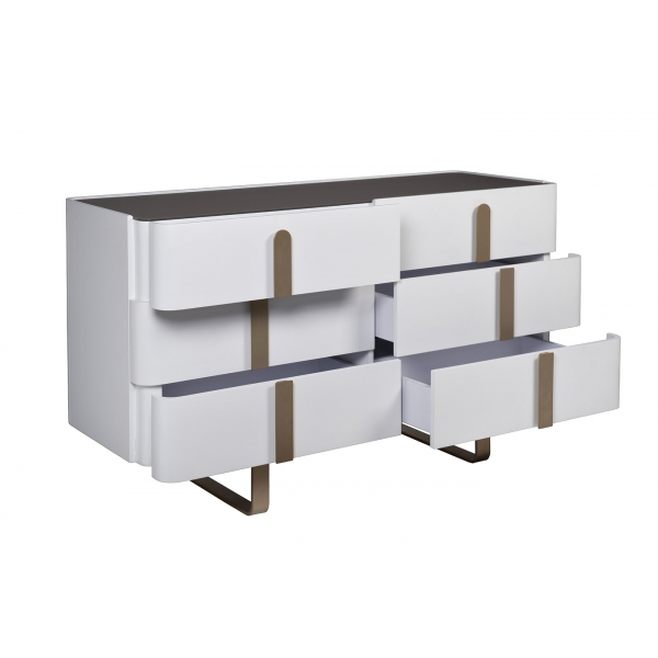 77IP-20861 Комод светлый с металл. каркасом 140*50*85см