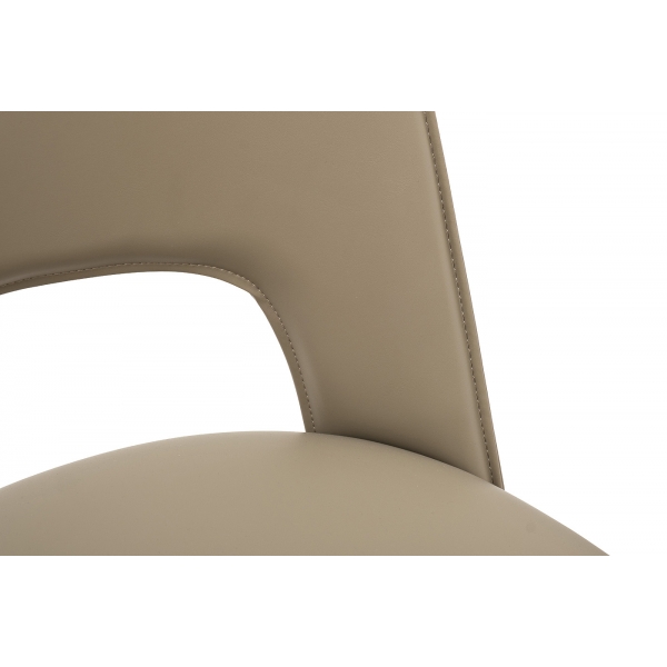 163YH-06574 Стул обеденный экокожа бежевый+бронза 47*52*87см