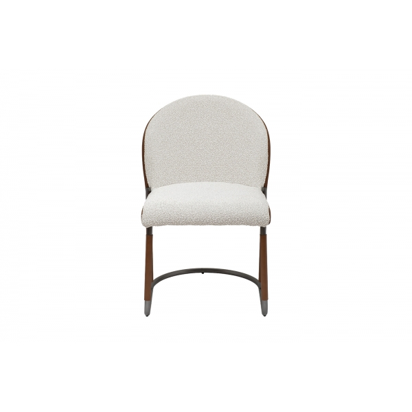 160KD-80070 Стул обеденный, экокожа кремовый/терракота 63*54*83см