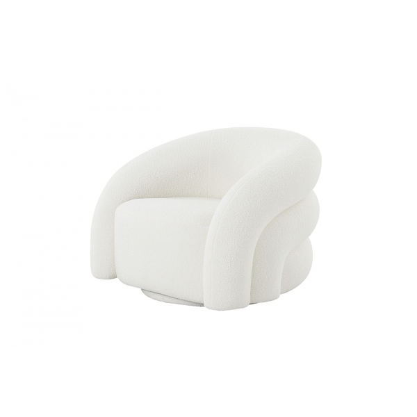 DY-KRES-117 BEL Кресло поворотное, иск.мех белый 94*83*70см