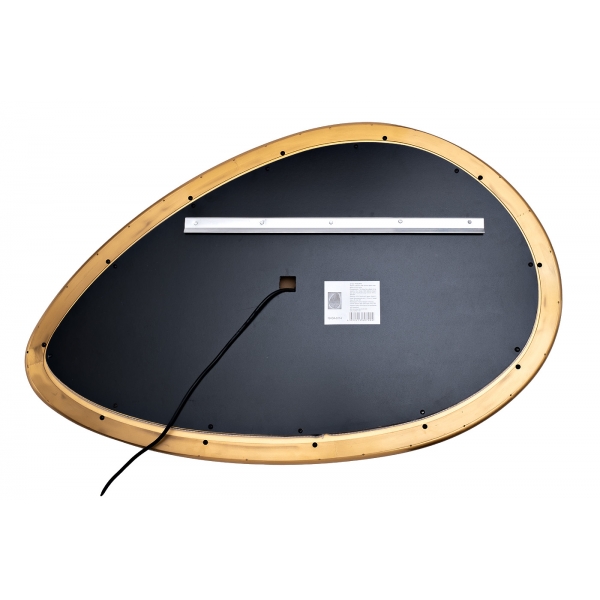 19-OA-9114 Зеркало в металл. раме золотого цвета с подсветкой LED 65*100см