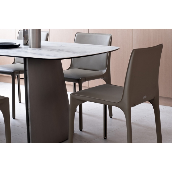 160KD-80060 Стул обеденный экокожа бежевый 56*48*81см